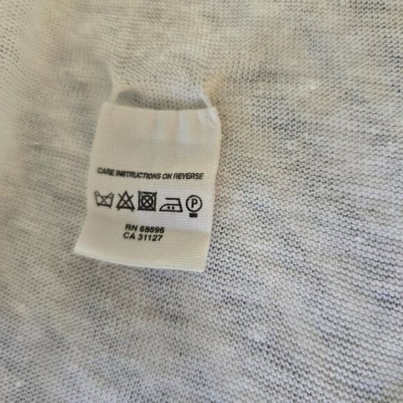 Pure DKNY Linen Open Front Cardigan Sweater Wrap White Size P/S - Picture 9 of 10